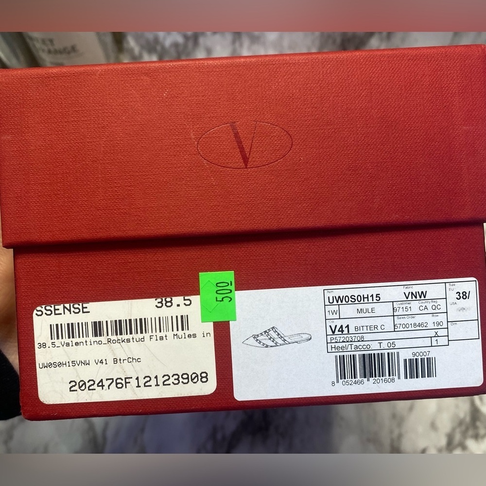Valentino Rockstud Flats Mules size 8.5 - Picture 9 of 10